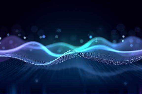Visualizzazione astratta di onde sonore digitali